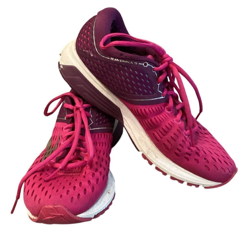 Brooks Ravenna 9 Womens Running Shoes US 9 Pink‎ Purple Walking Sneakers Run Gym